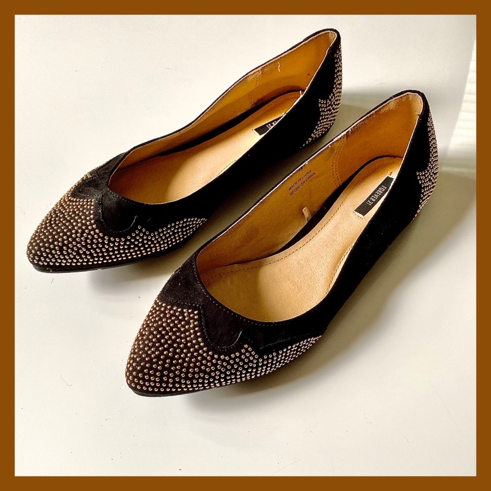 Forever 21 black suede flats